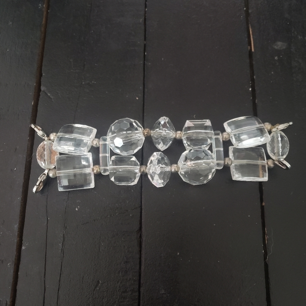 Clear Beaded Watch Band Bracelet Crafting Jewelry Stretchy